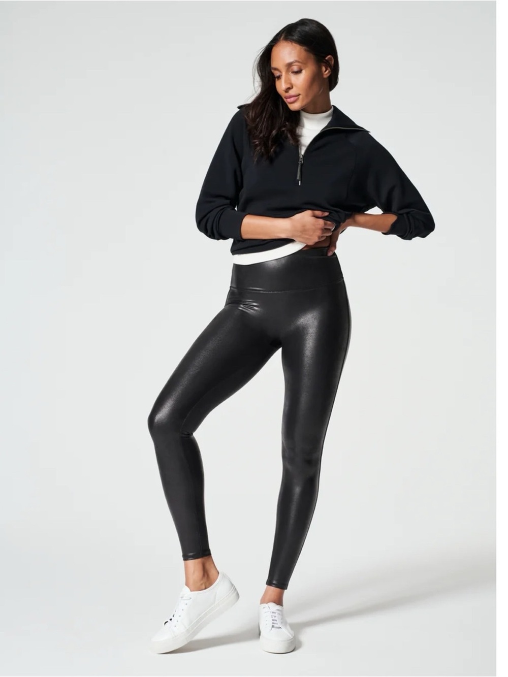 Spanx Faux Leather Leggings Shapewear Athleisure